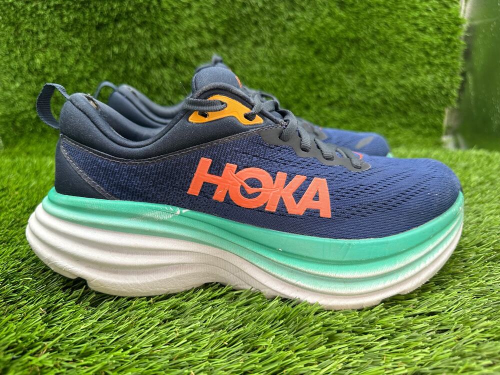 Hoka One One Bondi 8 1127952-OSBB Athletic Sneaker Women's 7B Blue Mesh Sports